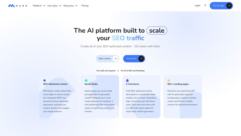 Mark AI: The Ultimate AI Tool for Personalized Content Creation, SEO Management, and Growth!