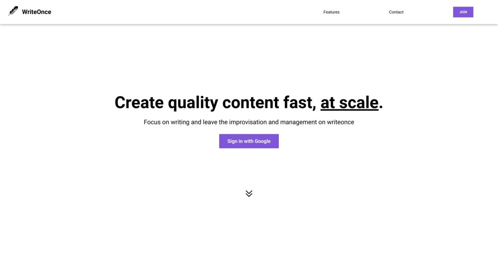 WriteOnce: AI Tool for High-Quality Content Generation