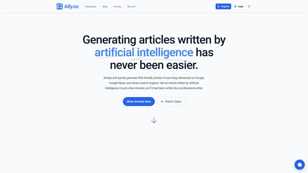 Aify.co Website screenshot