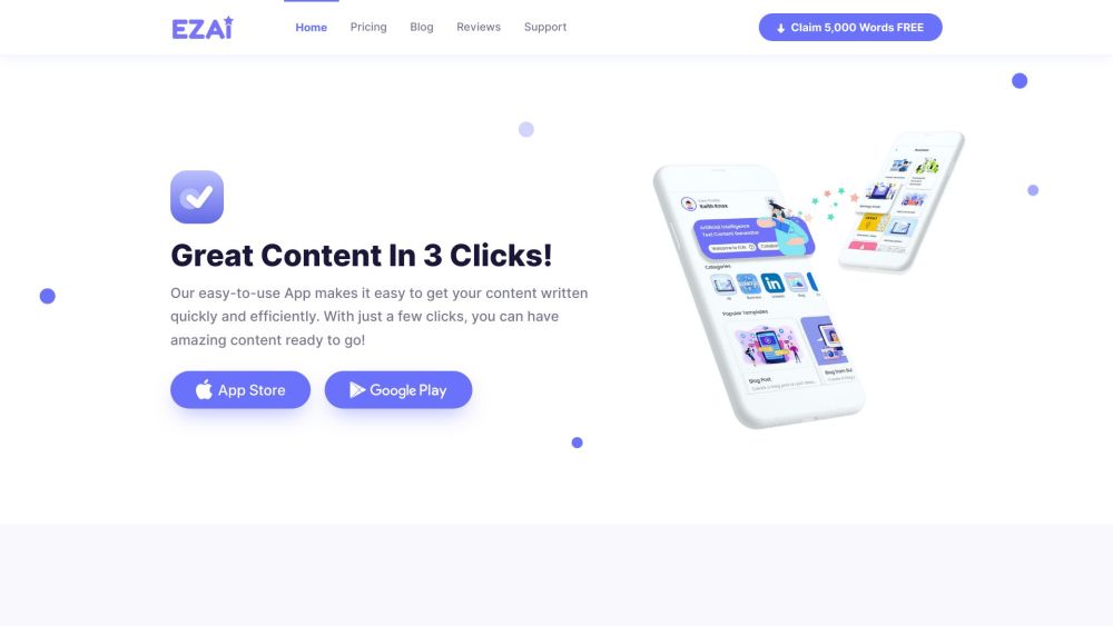 EZAi: AI Tool for Effortless Content Creation