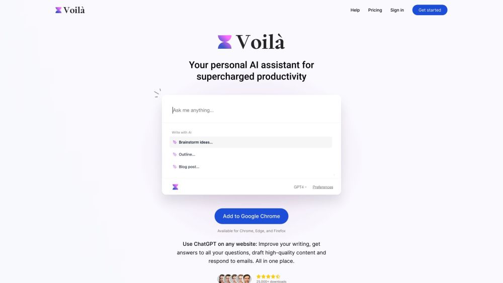 VoilÃ Website screenshot