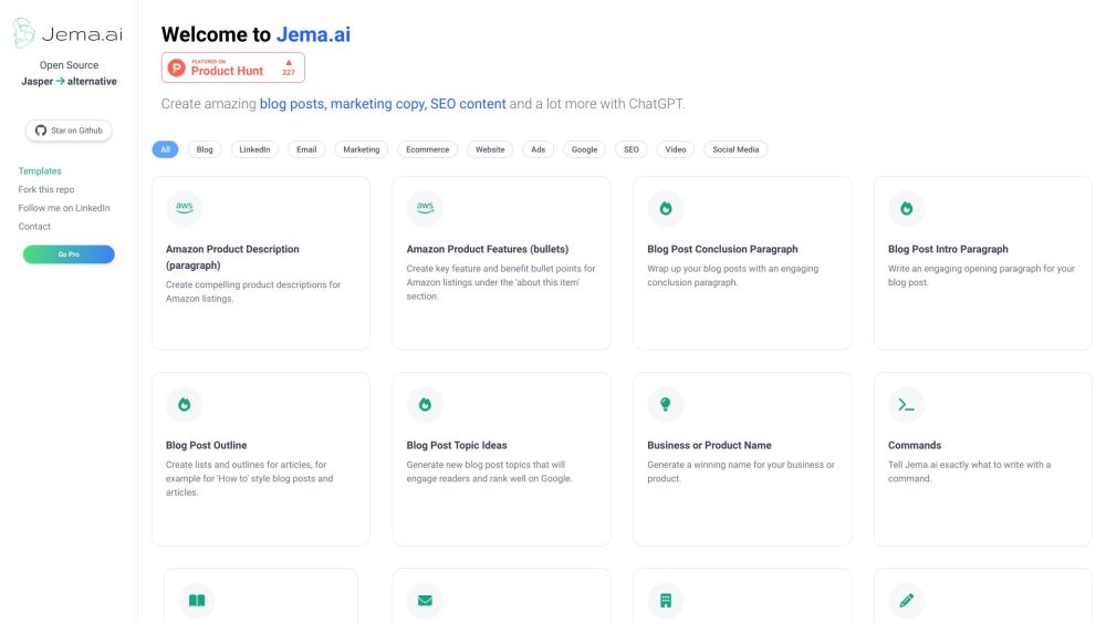 Jema.ai: AI Tool for Marketers, Writers & Businesses