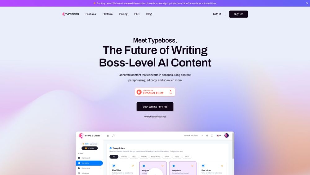 Typeboss | AI Tool for Boss-Level Writing