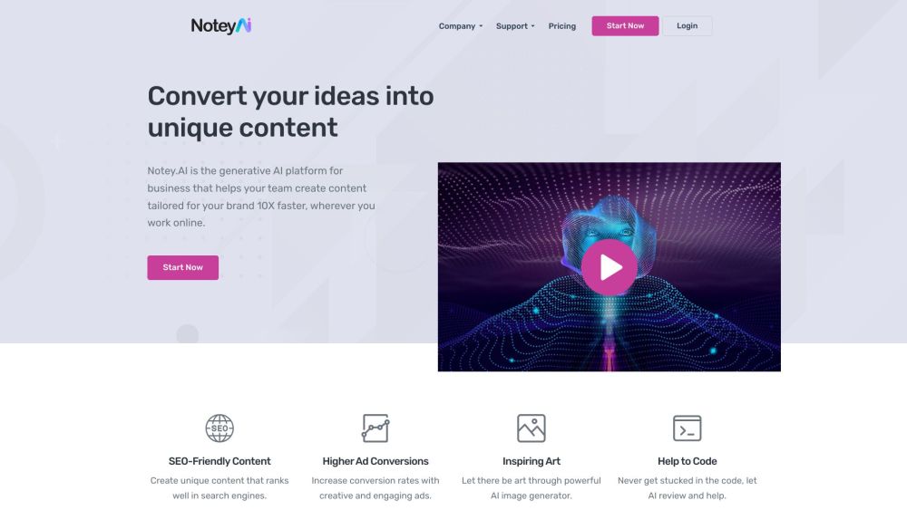 Notey.AI - The AI Tool for Content Generation