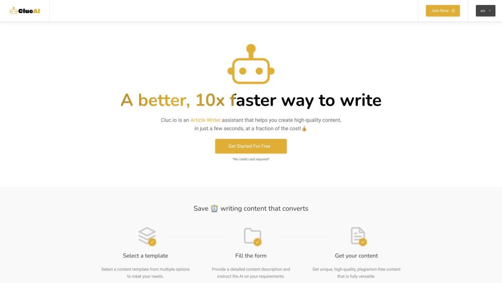 Cluc.io: AI Content Writing Platform