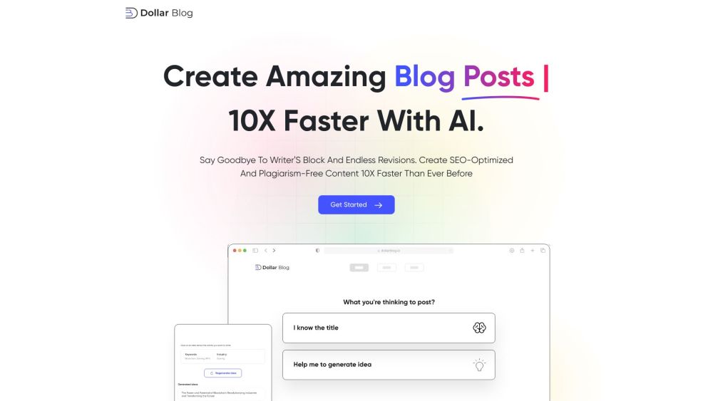 Dollar Blog: AI Tool for Amazing Blog Posts