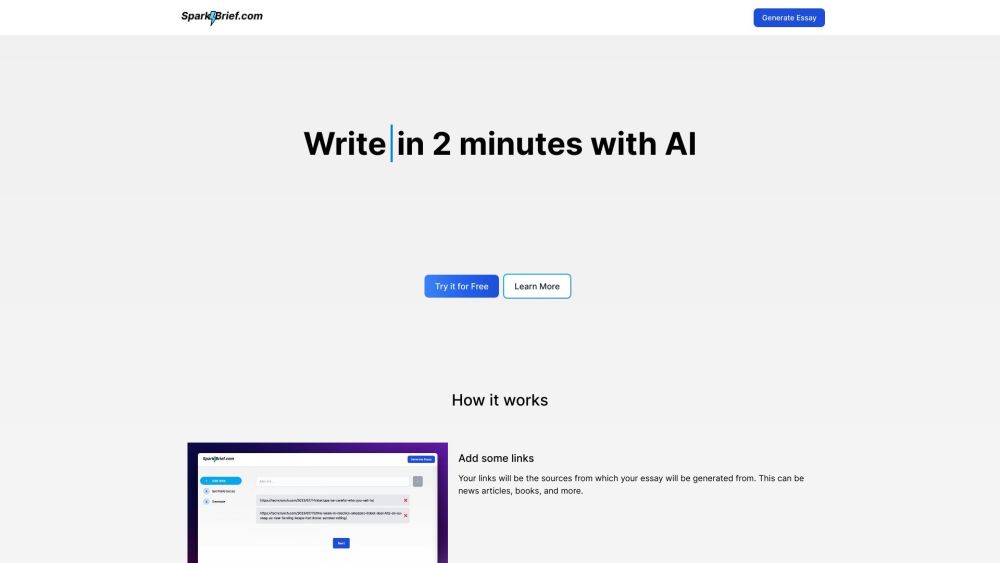 SparkBrief: AI Tool for Essays & Objectives