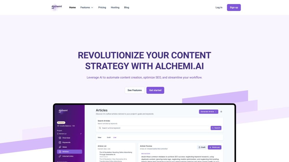 Alchemi.ai Website screenshot