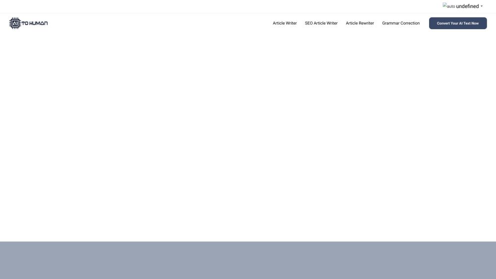 AI to Human Text Converter - AItoHuman.org Website screenshot