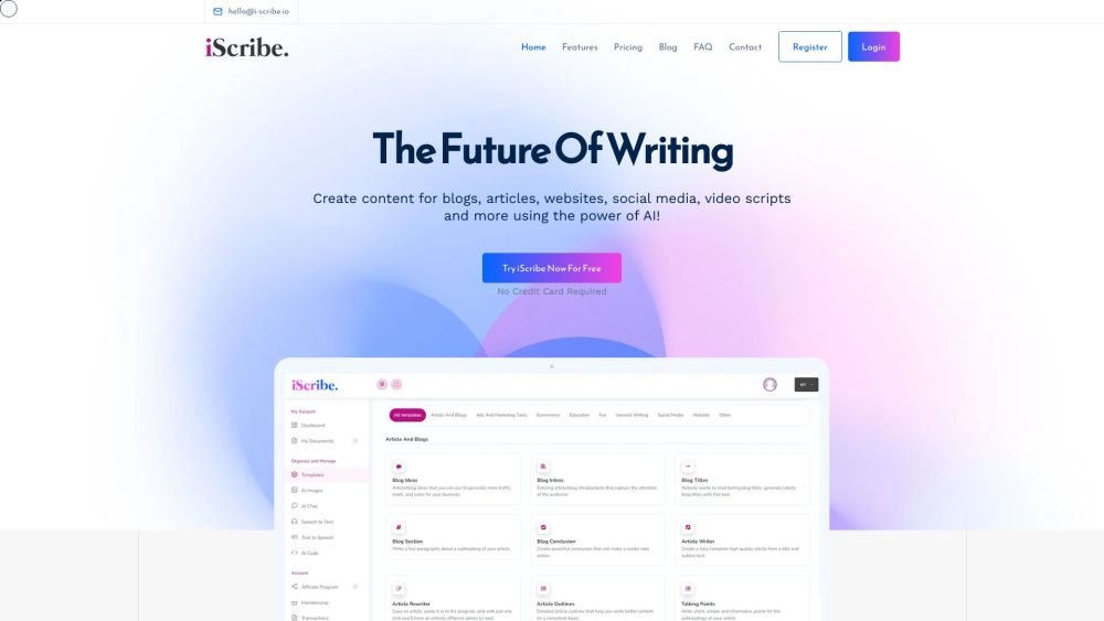 iScribe: Revolutionize Content Creation with AI