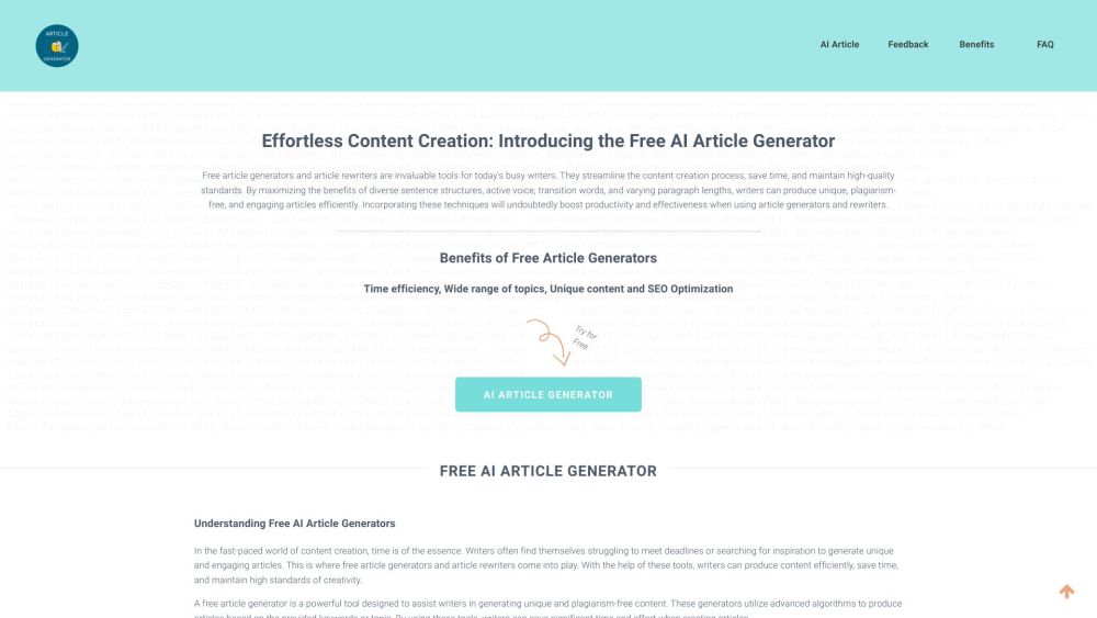 ArticleGenerator.online: AI Tool for Article Generation