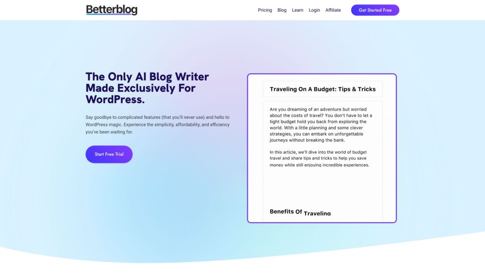 BettterBlog.ai: SEO-Optimized Article Generator