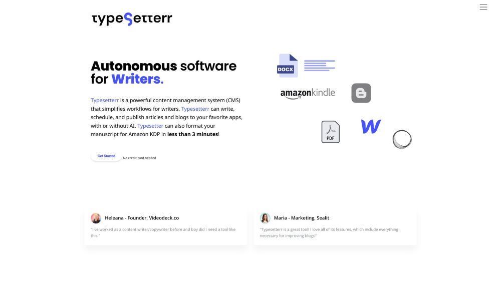 Typesetterr: AI-powered CMS for Writing & Publishing Articles - 40 letters