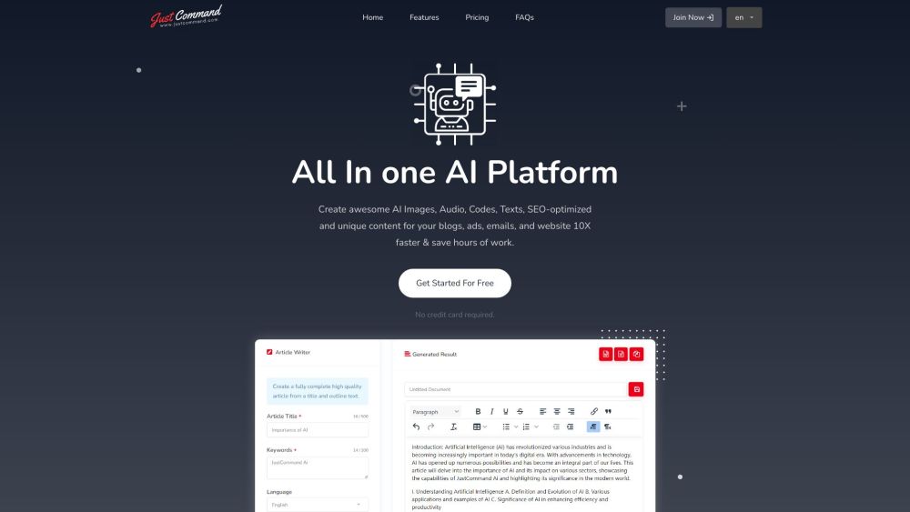 Just Command: Automate Content Creation & Marketing with AI