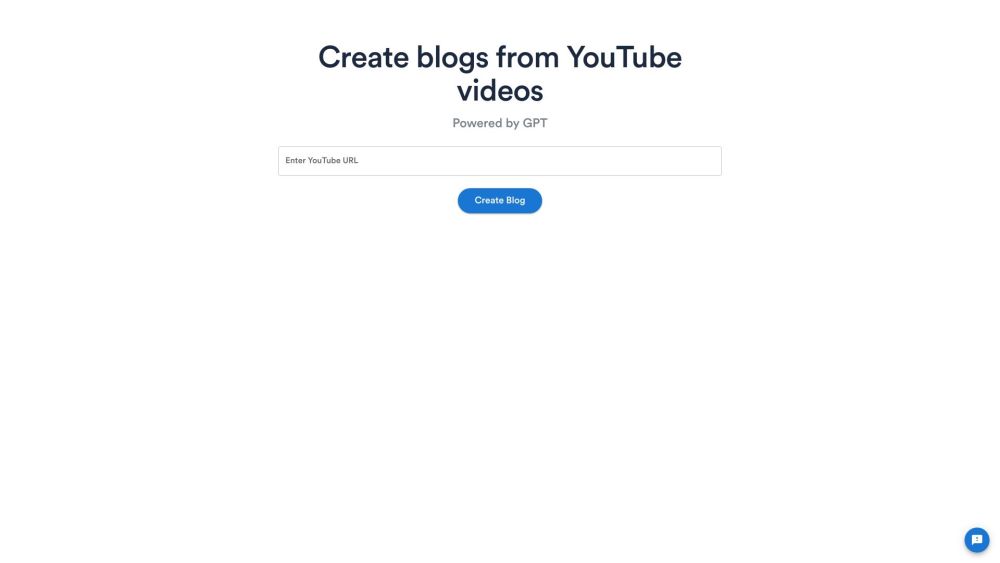 BlogFromVideo: Create SEO Optimized Blogs with AI Tool