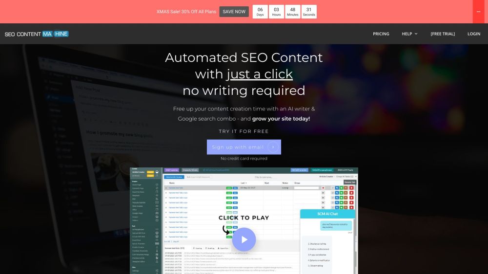 SEO Content Machine AI Website screenshot