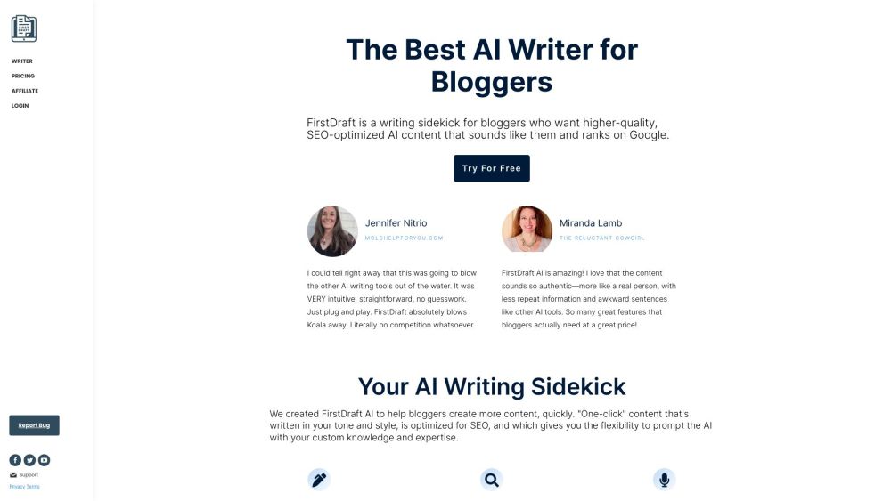 FirstDraft AI: Ultimate AI Tool for Bloggers