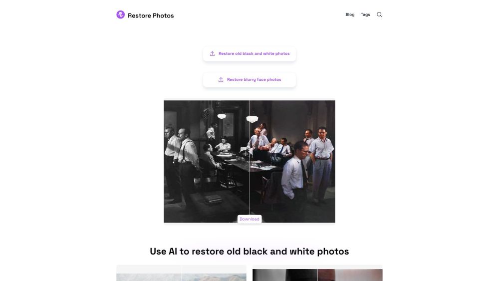 Restore Photos Website screenshot