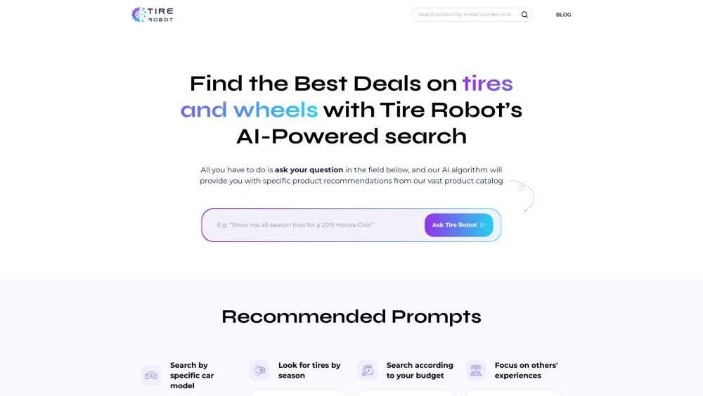 Tire Robot: AI Tool for Finding Best Tires