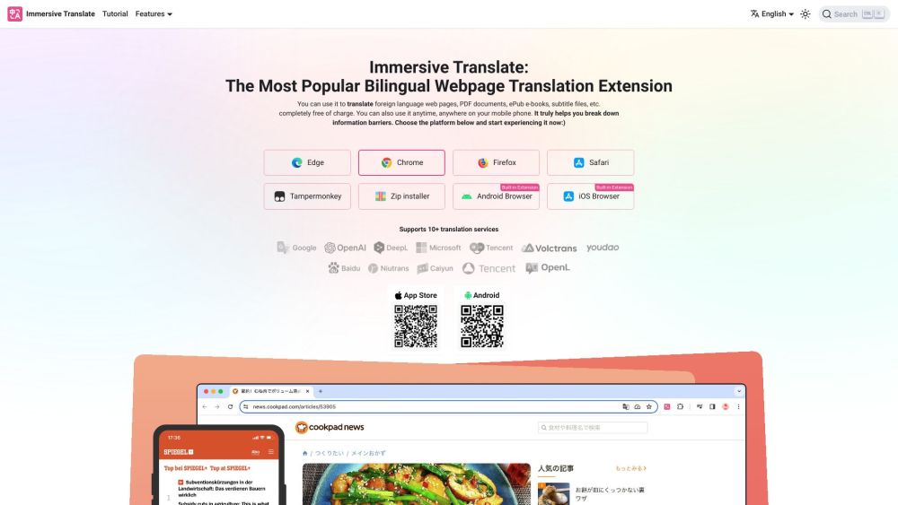 Immersive Translate: AI Tool for Bilingual Webpage Translation