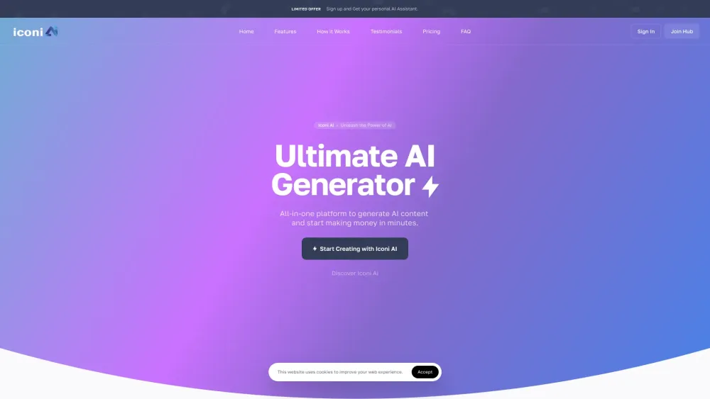 Iconi Ai Website screenshot