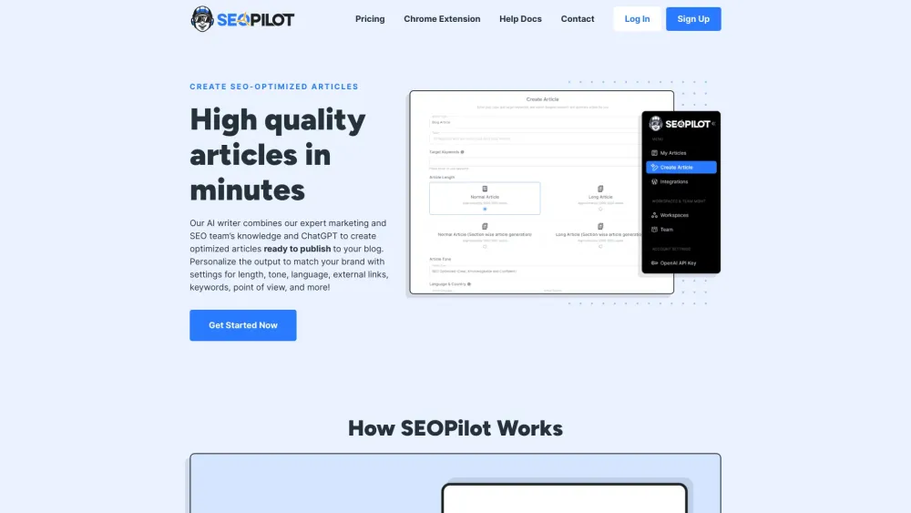 SEOPilot: AI Tool for Supercharged Content Writing