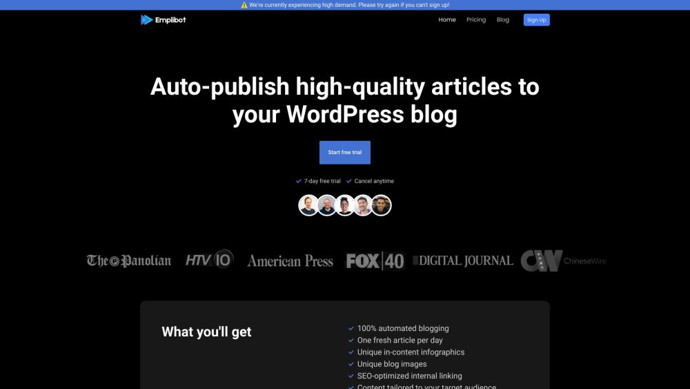 Emplibot: AI Tool for WordPress Blogging