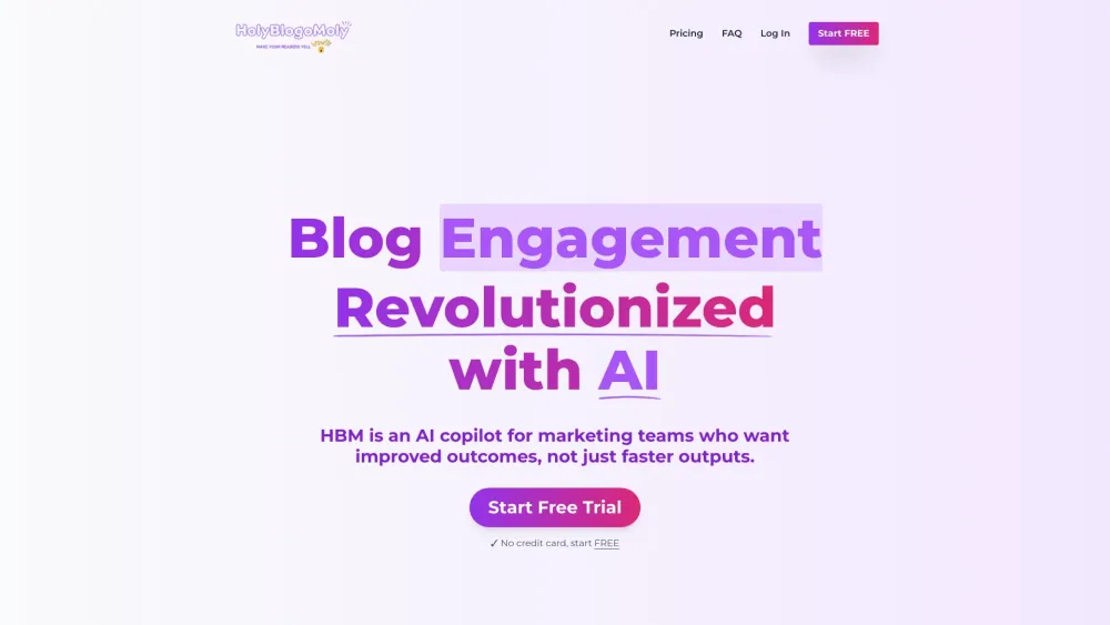 HolyBlogoMoly: AI Tool for Engaging Content