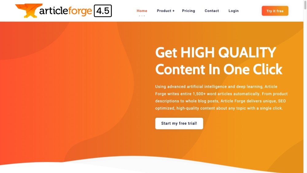 Article Forge: AI Content Generator & SEO-Friendly Tool