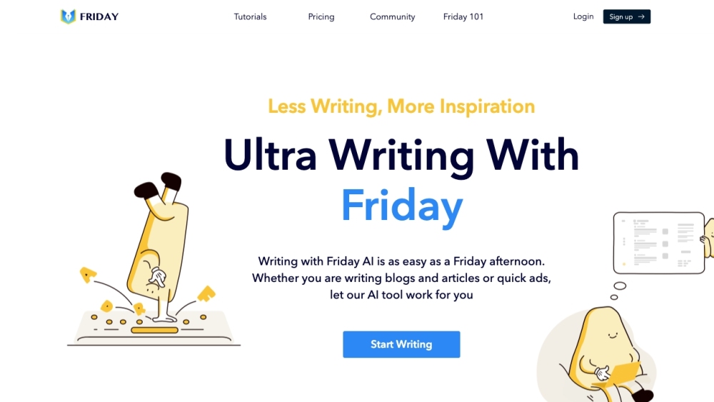 HeyFriday - Ultimate AI Writer: Complete Blog Posts, Ads, and Creative Stories Faster.