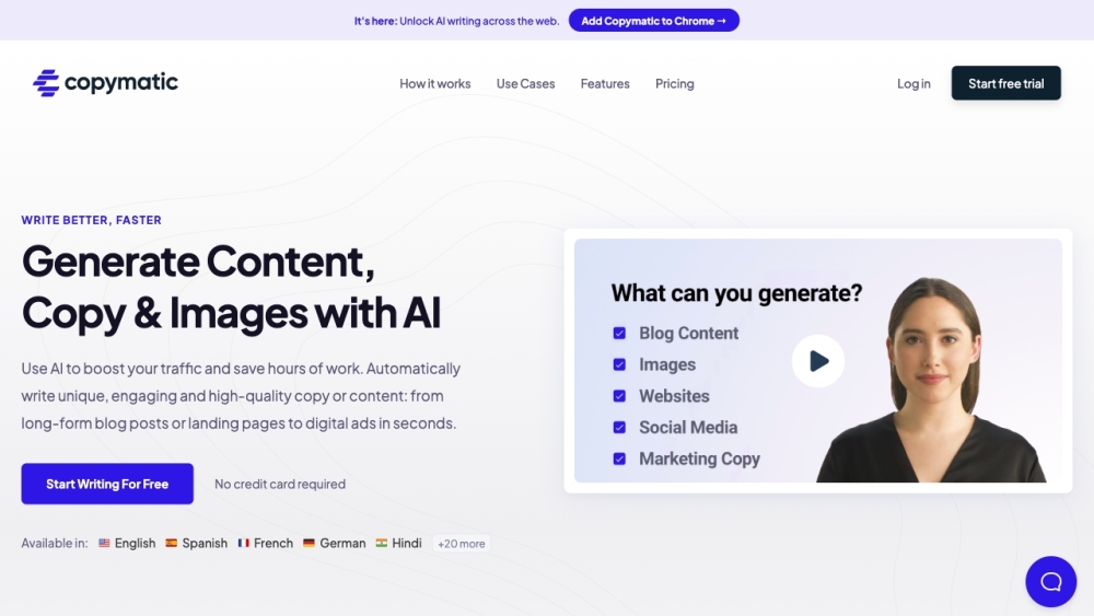 Copymatic: AI Tool for Ultimate Copywriting