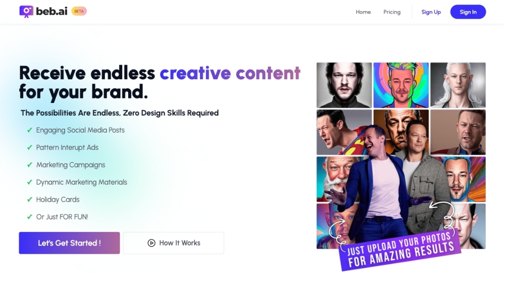 beb.ai: AI Tool for Endless Creative Content & Marketing Materials