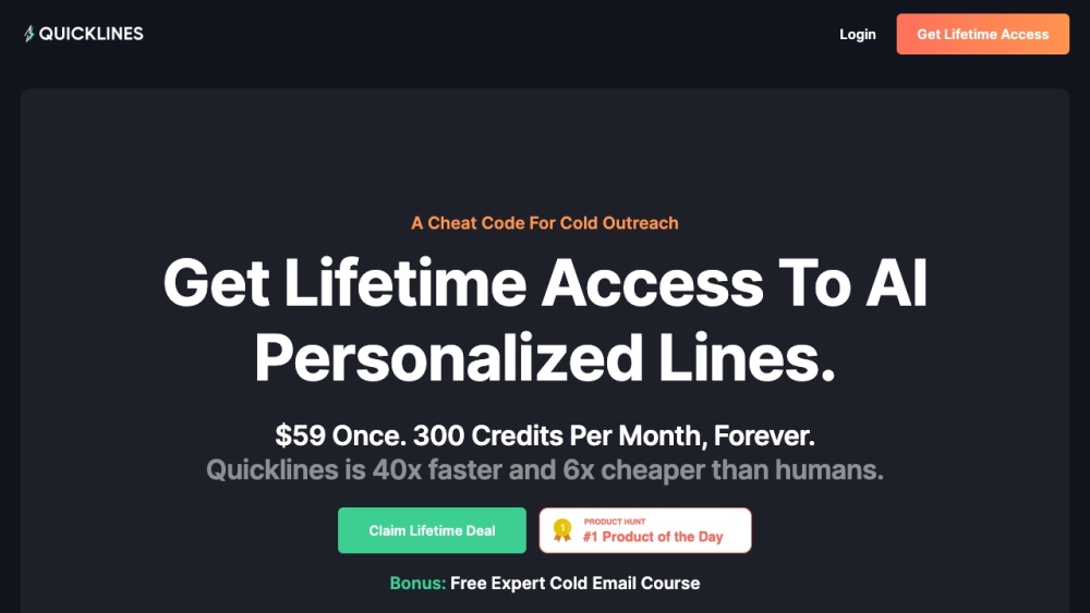 Quicklines: AI Tool for Cold Email Campaigns