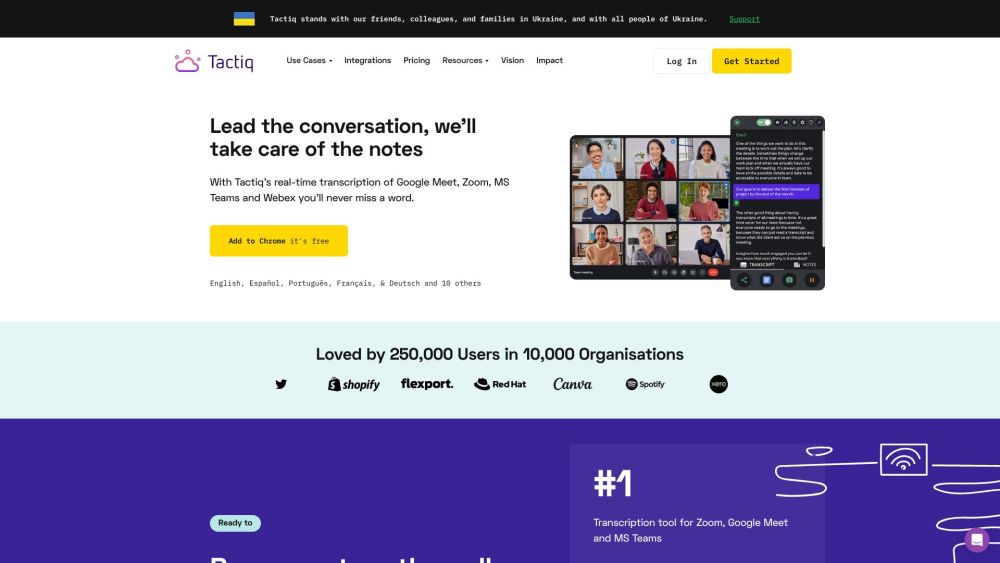 Tactiq: Top AI Tool for Meeting Transcriptions