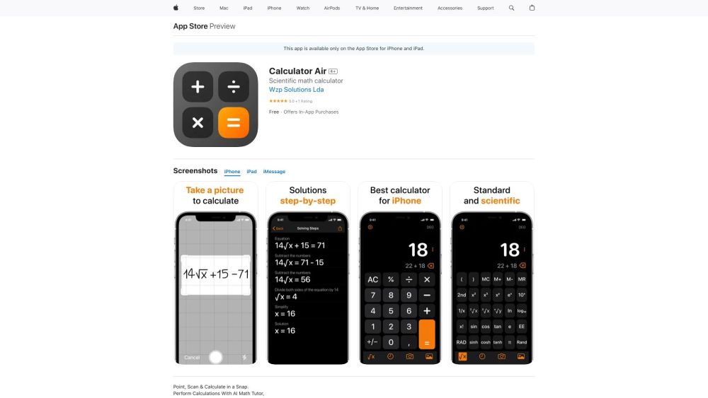 Calculator Air: AI Math Tutor & Quick Calculation Tool