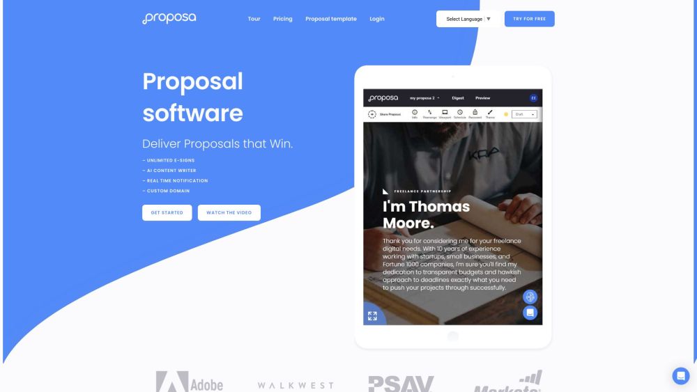 Proposa: AI Tool for Sales Proposals & eSign