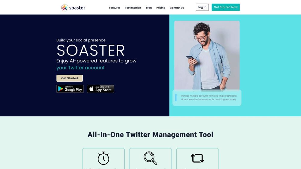 https://www.soaster.com Website screenshot