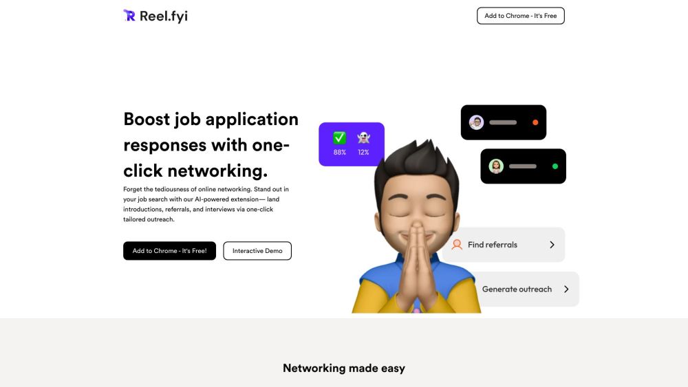 Reel.fyi - AI Copilot for LinkedIn: Enhance Networking & Job Search