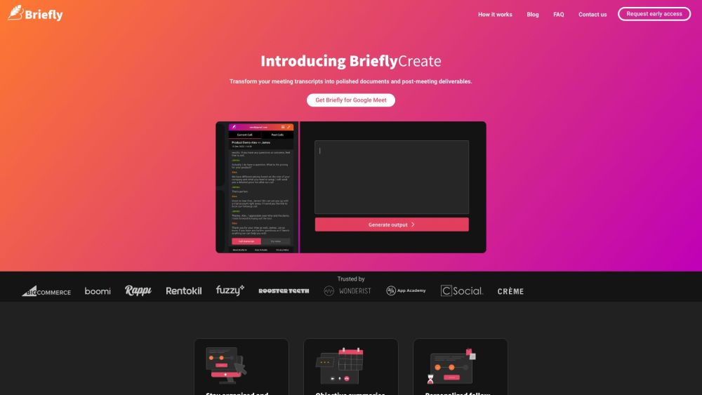 BrieflyAI: AI Tool for Productive Meetings