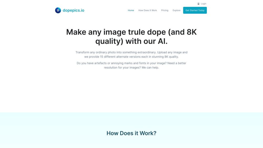 dopepics.io: AI Tool Turning Photos Into 8K Dopepics.io Magic