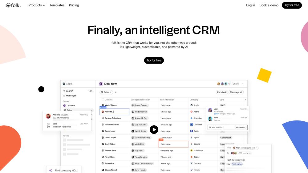 folk: folk, the AI Tool CRM, Builds Stronger Relationships