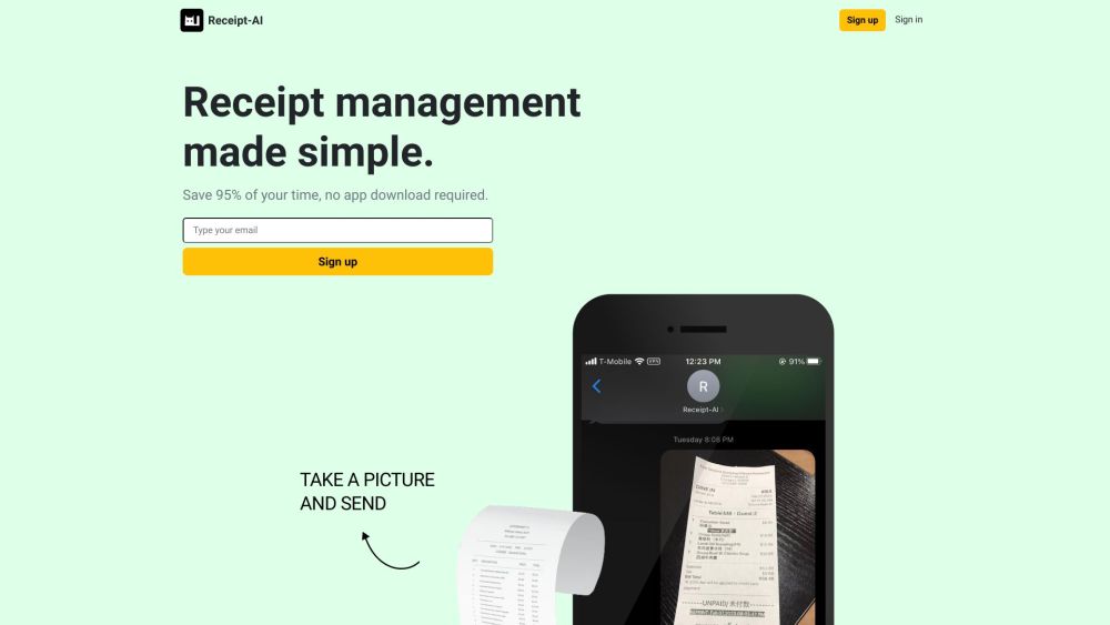 Receipt-AI: Effortless AI Tool for Receipt Management