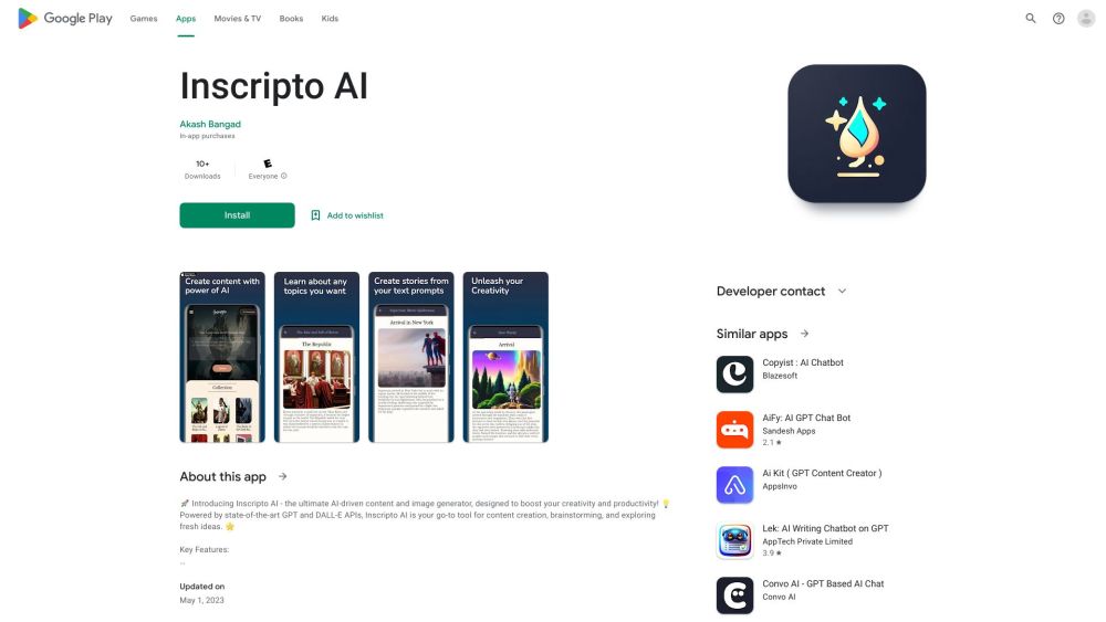 Inscripto AI: AI Tool for Effortless Story Generation