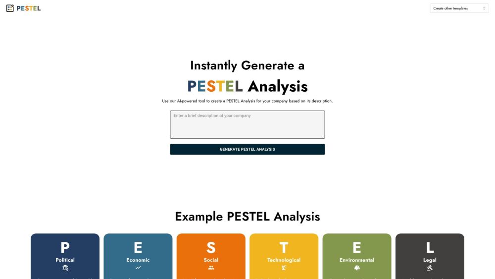 AI PESTEL Analysis Generator: Advanced AI Tool