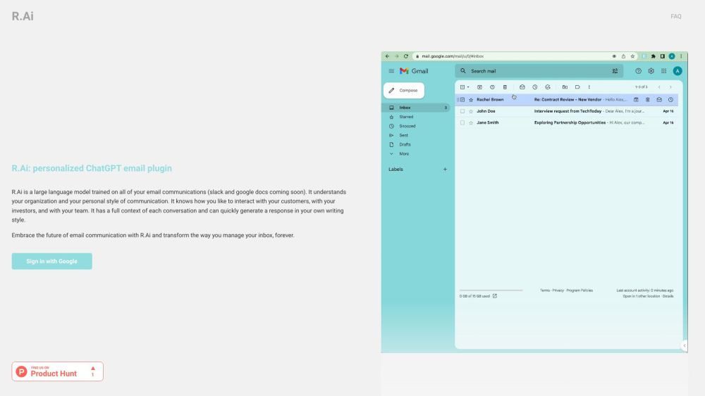 R.Ai: Ultimate AI Tool for Email Autom.