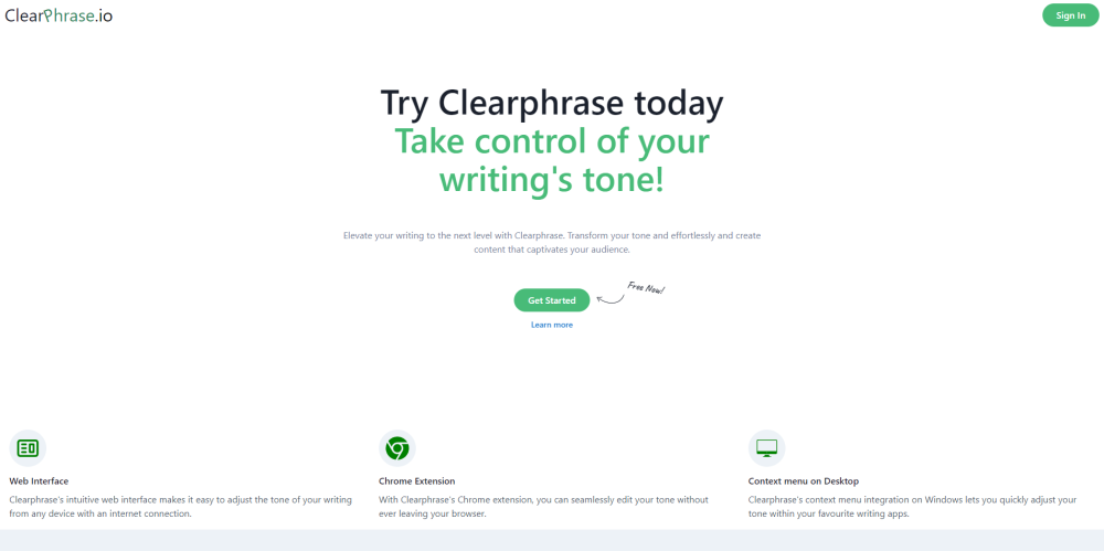 ClearPhrase: AI Tool for Effortless Tone Editing