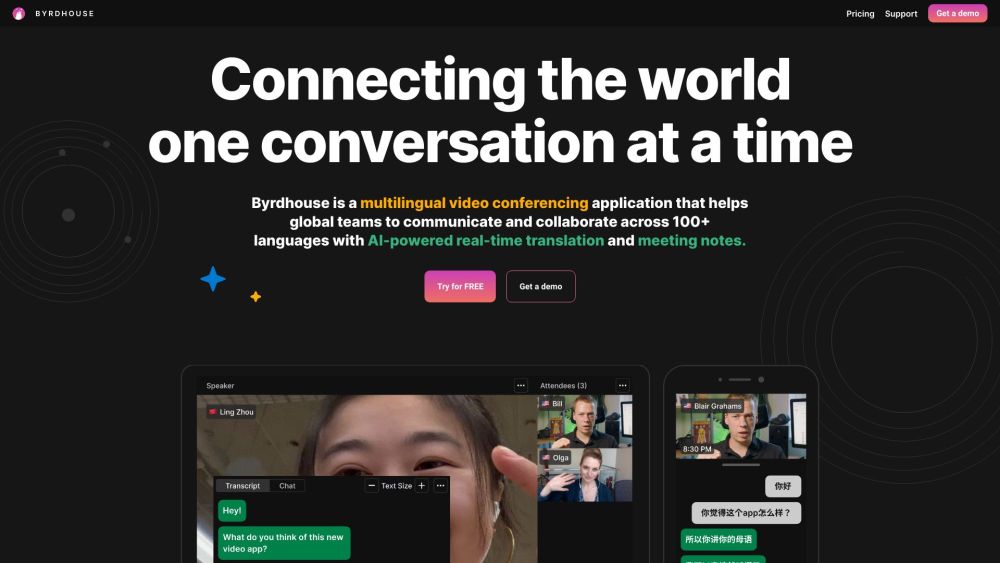 Byrdhouse: AI Video Conferencing & Translation