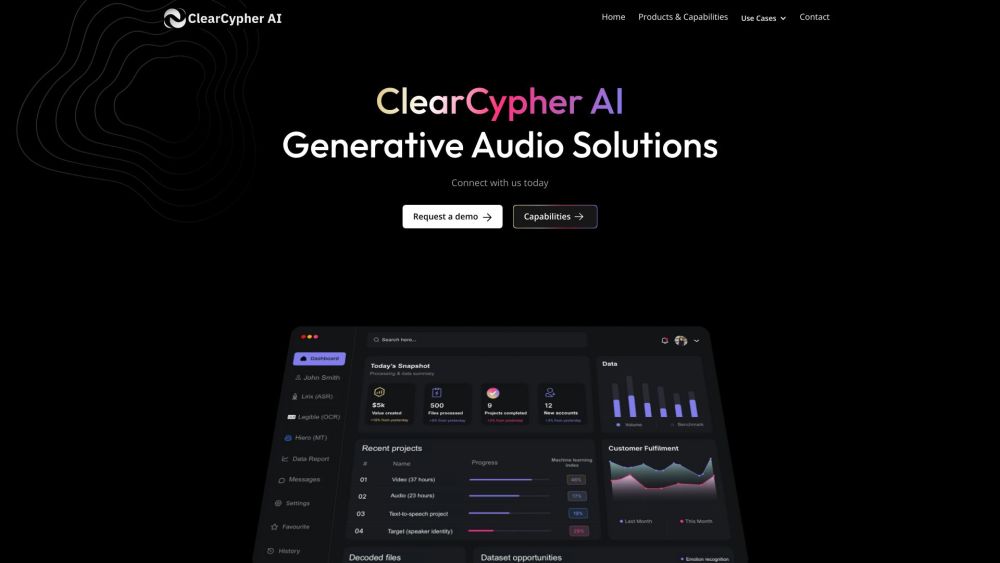 ClearCypherAI: Advanced AI Tool for Audio Solutions