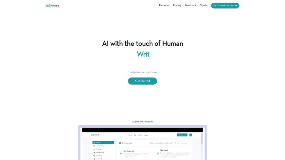 Wole.AI: AI Writing Platform - Efficient AI Tool