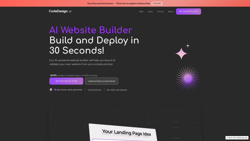 CodeDesign.ai: AI Tool for Stunning Websites